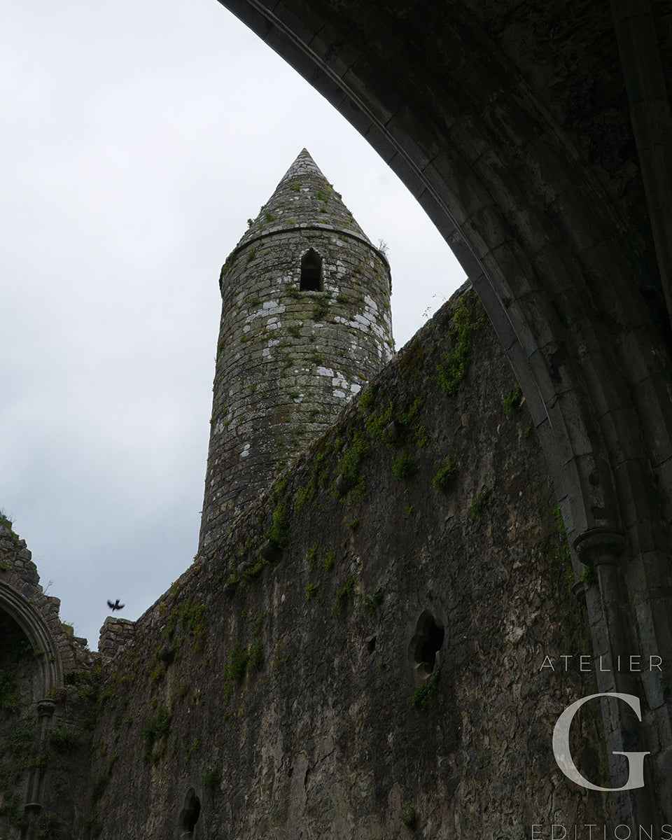 round tower at Rock of Cashel Giclee